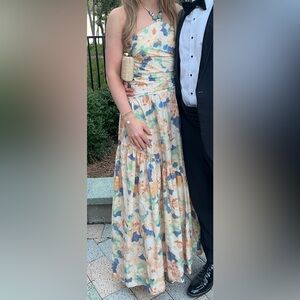 ASTR the Label Linnea Halter Maxi Dress Size S